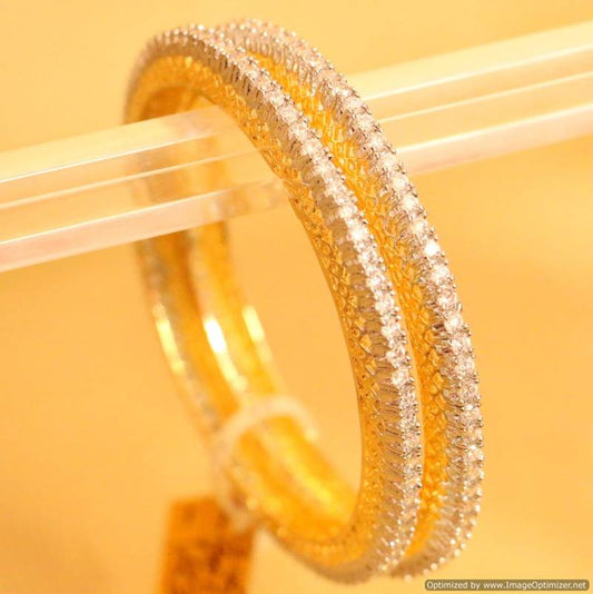 EMBELLISHED DIAMOND LOOK SINGLE LINE BANGLES