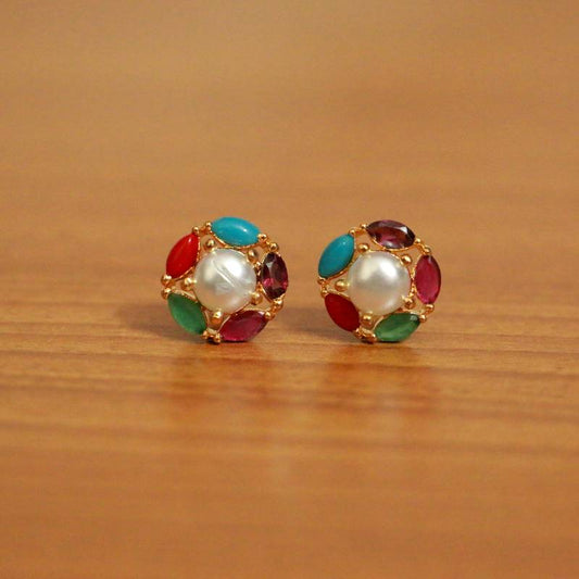 Multicolor Pearl Studs for Women