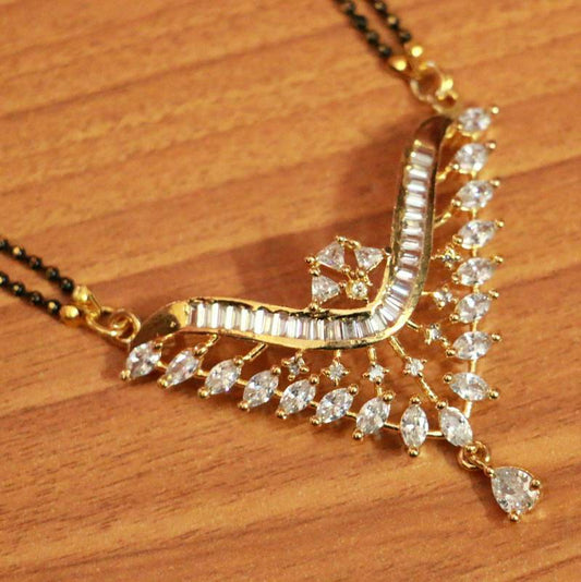 Diamond Look Cubic Zirconia Studded Mangalsutra