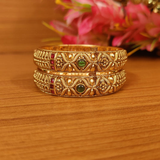 MULTICOLOUR GOLD PLATED REAL LOOK OPENABLE BANGLES