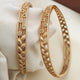 Jewelatoz Gold Plated Brass Cubic Zirconia Diamond Bangle Set (Pack of 2)