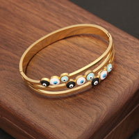 Jewelatoz Stainless Steel Cubic Zirconia Gold-Plated Kada | Size 2.4 | Women 1