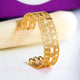 Jewelatoz Stainless Steel Cubic Zirconia Gold-Plated Kada | Size 2.4 | Magnetic Clasp