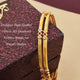 Jewelatoz Brass CZ Diamond Gold-Plated Bangle | Pack of 2 | Antique Design | Party Wear