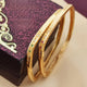 Jewelatoz Brass Cubic Zirconia Gold-Plated Bracelet | 48 Diamonds | Pack of 2 | Women