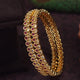 Jewelatoz Brass Cubic Zirconia Gold-Plated Bangle | Pack of 2 | Wedding | Women