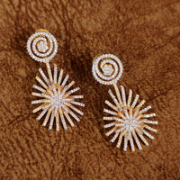 3 D PATTERNED DIAMOND LOOK ALIKE GORGEOUS DANGLERS 1