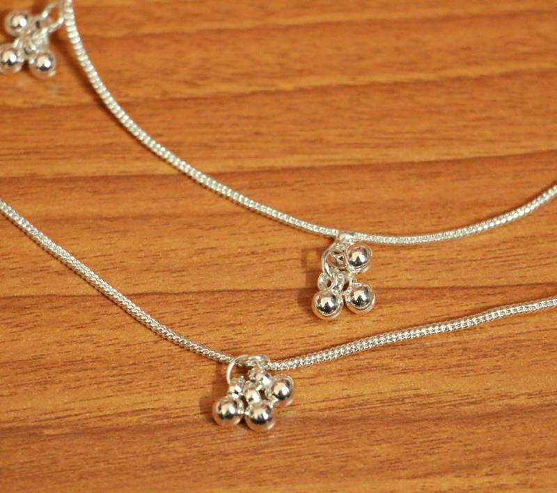 White Anklets for Women
