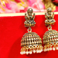 ANTIQUE GOLD PLATED TEMPLE LOOK JHUMKA'S 1