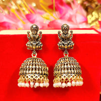 ANTIQUE GOLD PLATED TEMPLE LOOK JHUMKA'S 2
