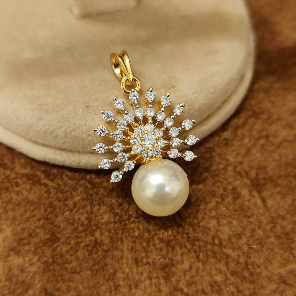 Celestial Pearl Spark CZ Pendant Set