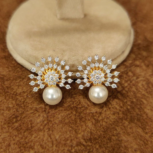 Celestial Pearl Spark CZ Pendant Set