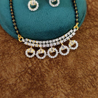 DIAMOND PATTERN AD GOLD PLATED MANGALSUTRA 2