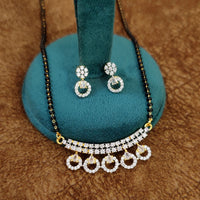 DIAMOND PATTERN AD GOLD PLATED MANGALSUTRA 3