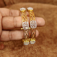DIIOR INSPIRED CZ STUDDED GOLD PLATED BANGLES 3