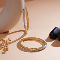 EMBELLISHED DIAMOND LOOK SINGLE LINE BANGLES 7