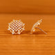 White Cubic Zircon with Gold Plated Studs- Diamond Look