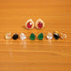 Pear Shaped Diamond Look Changeable Earrings