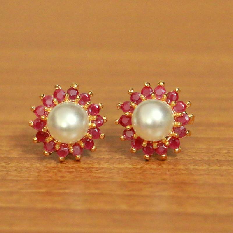Red Ruby Studs for Women