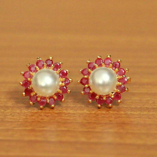 Red Ruby Studs for Women