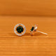 Garnet Green Round Shaped Solitaire Look Studs