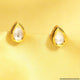 Pear Shaped Kundan Meenakari Studs