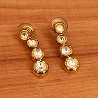 Round Kundan Polki Meenakari Danglers 1