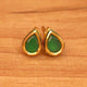 Emerald Green Look Kundan Meenakari Studs