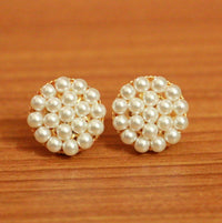 Pearl Gold Look Beaded Studs 5