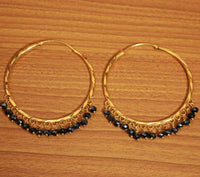Black Crystal Gold Look Hoops 3