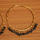 Black Crystal Gold Look Hoops