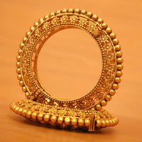 Antique Matt Gold Plated Flower Look Pacheli Bangles 2