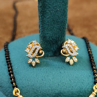 Elegant Diamond Pattern gold plated Mangalsutra Set 1
