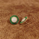 Emerald Classic Green Statement Studs Earring