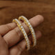 Eternal Spark CZ Openable Diamond Look Gold Bangle