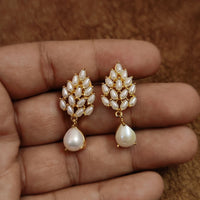 Ethereal Pearl Halo – Gold-Plated Pearl Earrings 2