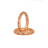Anti-tarnish Antique Handcarved Gold Look Alike Ruby Bangles 5