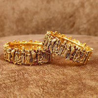 GOLD LOOK ALIKE TRADITIONAL RAM SITA OPENABLE BANGLES 6