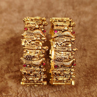 GOLD LOOK ALIKE TRADITIONAL RAM SITA OPENABLE BANGLES 2