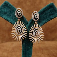 GOLD PLATED DIAMOND LOOK ALIKE ADORABLE DANGLERS 3