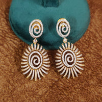 GOLD PLATED DIAMOND LOOK ALIKE ADORABLE DANGLERS 4
