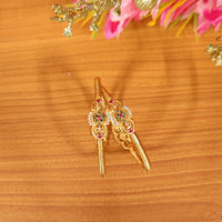 GOLD PLATED SLEEK MULTICOLOUR CZ BANGLES 1