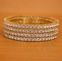 Diamond Look 4 Mm Single Line Solitaire Bangles 2