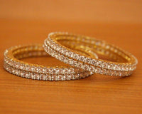 Diamond Look 4 Mm Single Line Solitaire Bangles 1