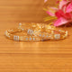 Gold Plated Diamond Look Light Weight Bangles