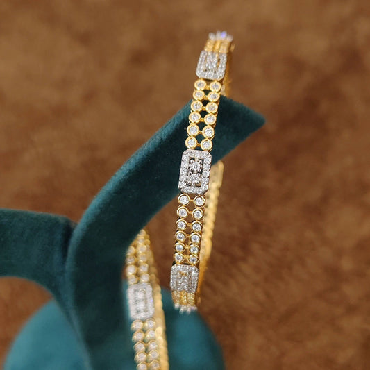 Gold Plated Premium Studded Bangles