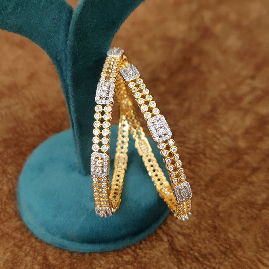 Gold Plated Premium Studded Bangles