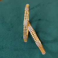 Gold Plated Premium Studded Bangles 3