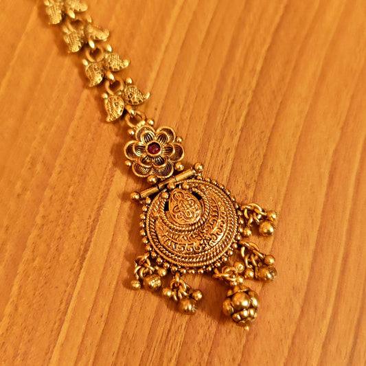 Gold Polki Maangtikka