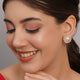 Diamond Look Cubic Zirconia Studded Signity Earrings